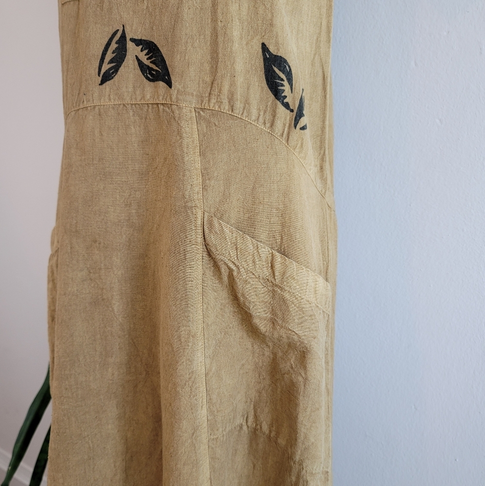 SOLD ❌️ 🎉HP VTG 90s R.J. & Co. Linen Blend Safari Dress - Picture 4 of 13
